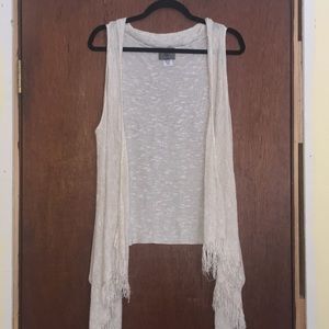Cream knit vest